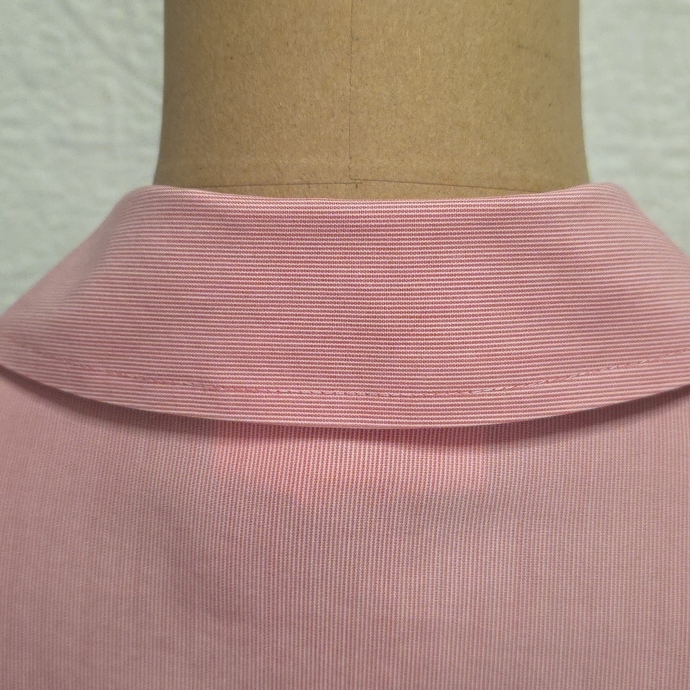 Coldwater Creek Pink And White Fitted Button Down Shirt Top Classic Casual Small - Picture 8 of 13